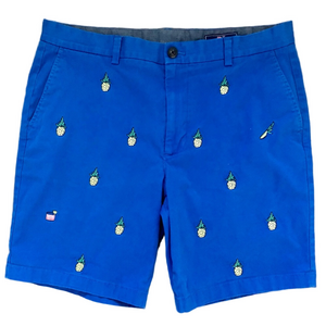Vineyard Vines Pineapple Breaker Shorts Men's Size 34 Royal Blue